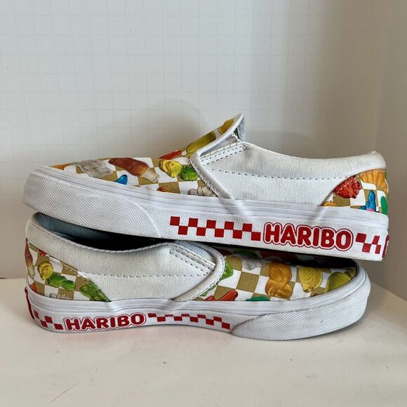 VANS X Haribo Classic Slip On Goldbears Checkerboard Multi Kids 3 Sneakers Gummy - Picture 7 of 10